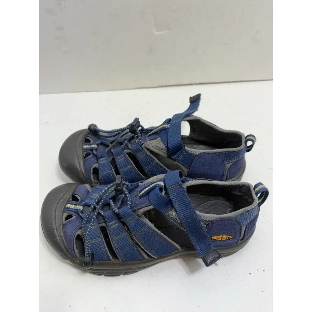 Keen Newport H2 Boys Sandals Blue Yellow Hiking Water Shoes Size 4